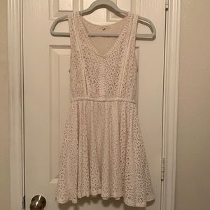 Copper Key cream floral detail dress